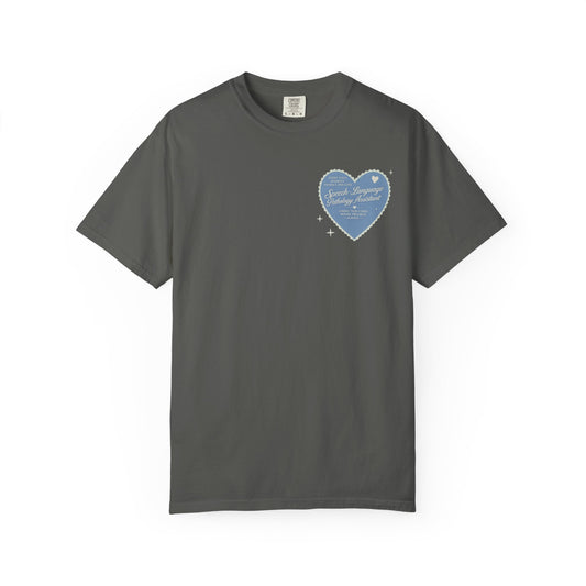 SLPA Heart Patch Comfort Colors T-Shirt | Front and Back Print
