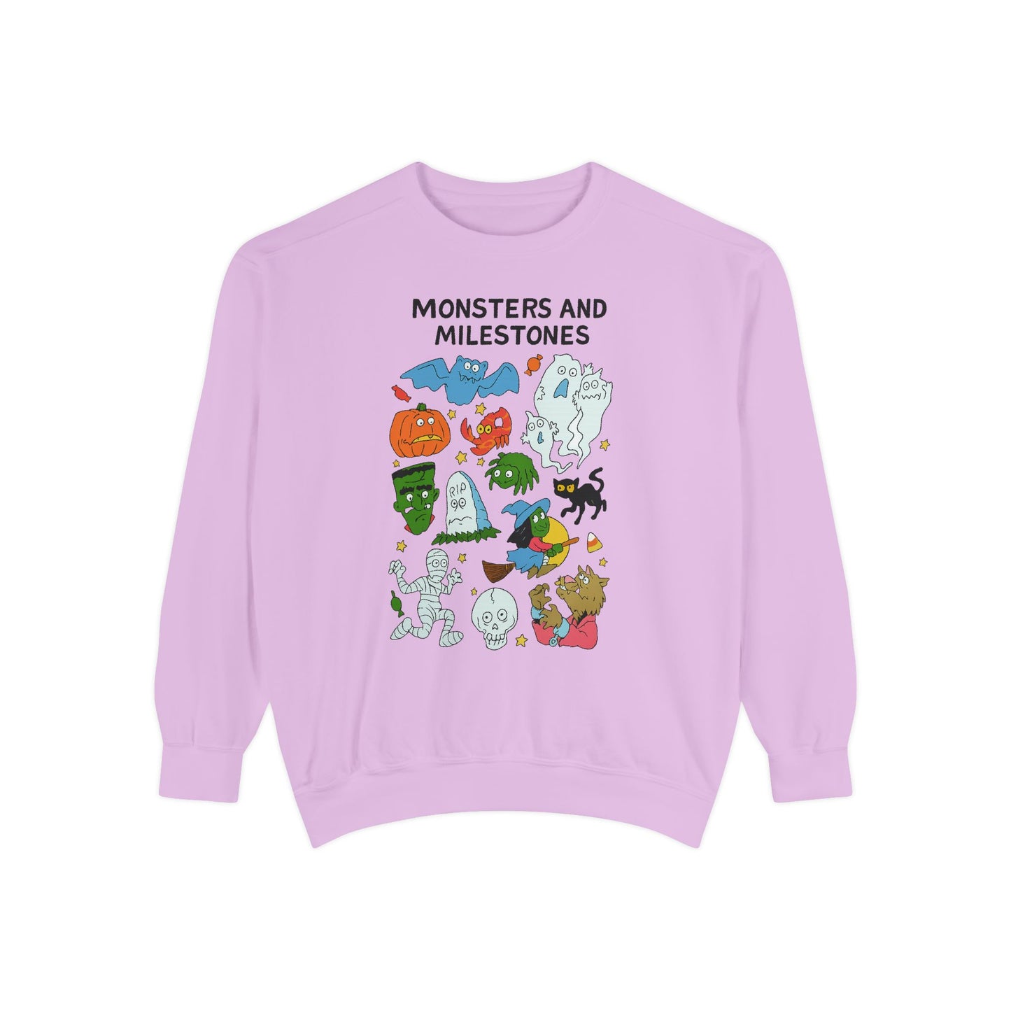 Monsters and Milestones Comfort Colors Sweatshirt