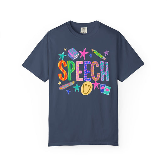 Colorful Retro Speech Comfort Colors T-Shirt