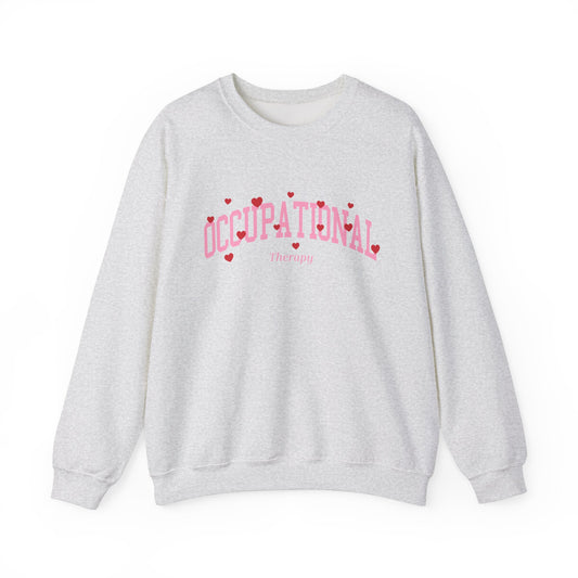 Occupational Therapy Varsity Hearts Crewneck Sweatshirt