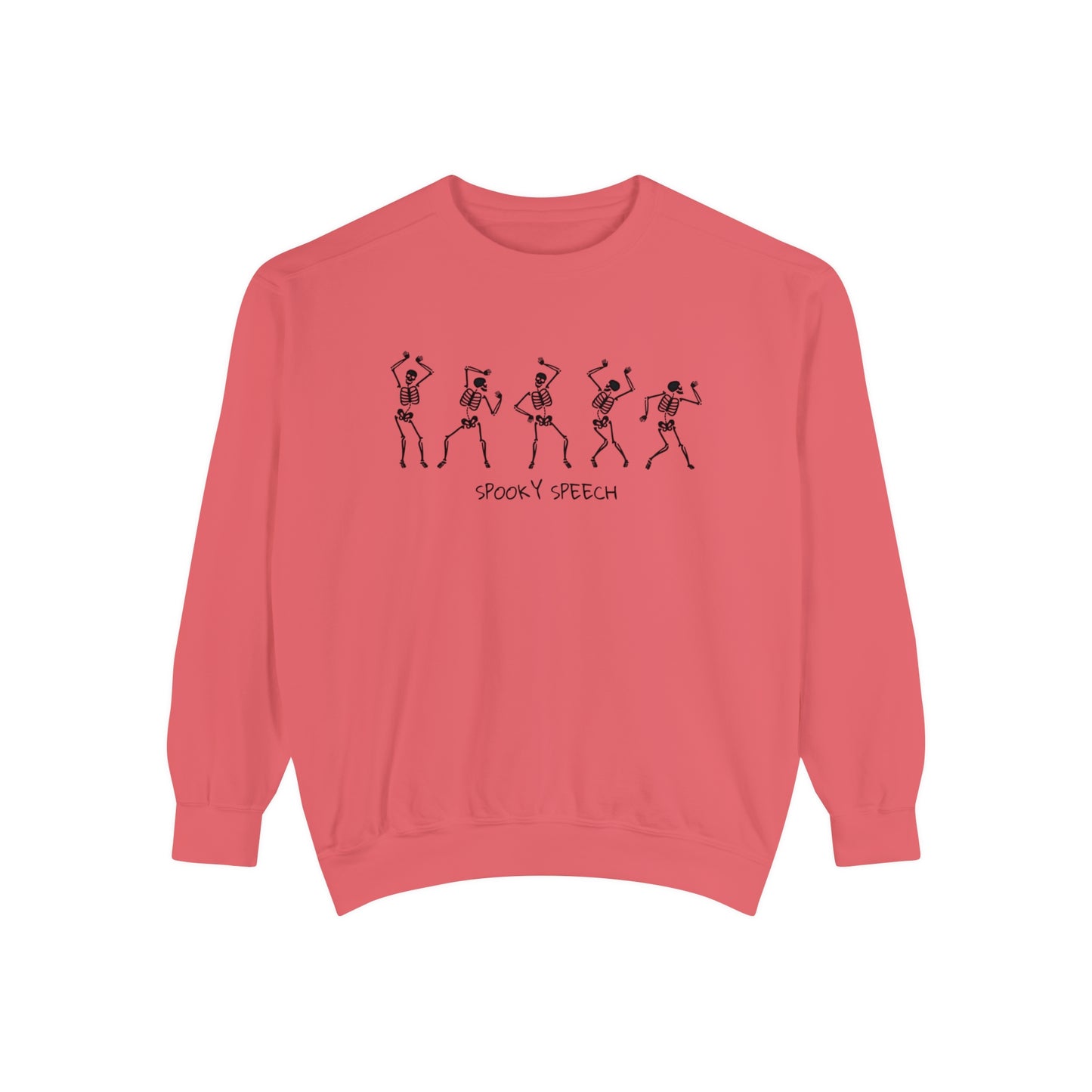 Spooky Speech Skeletons Comfort Colors Sweatshirt