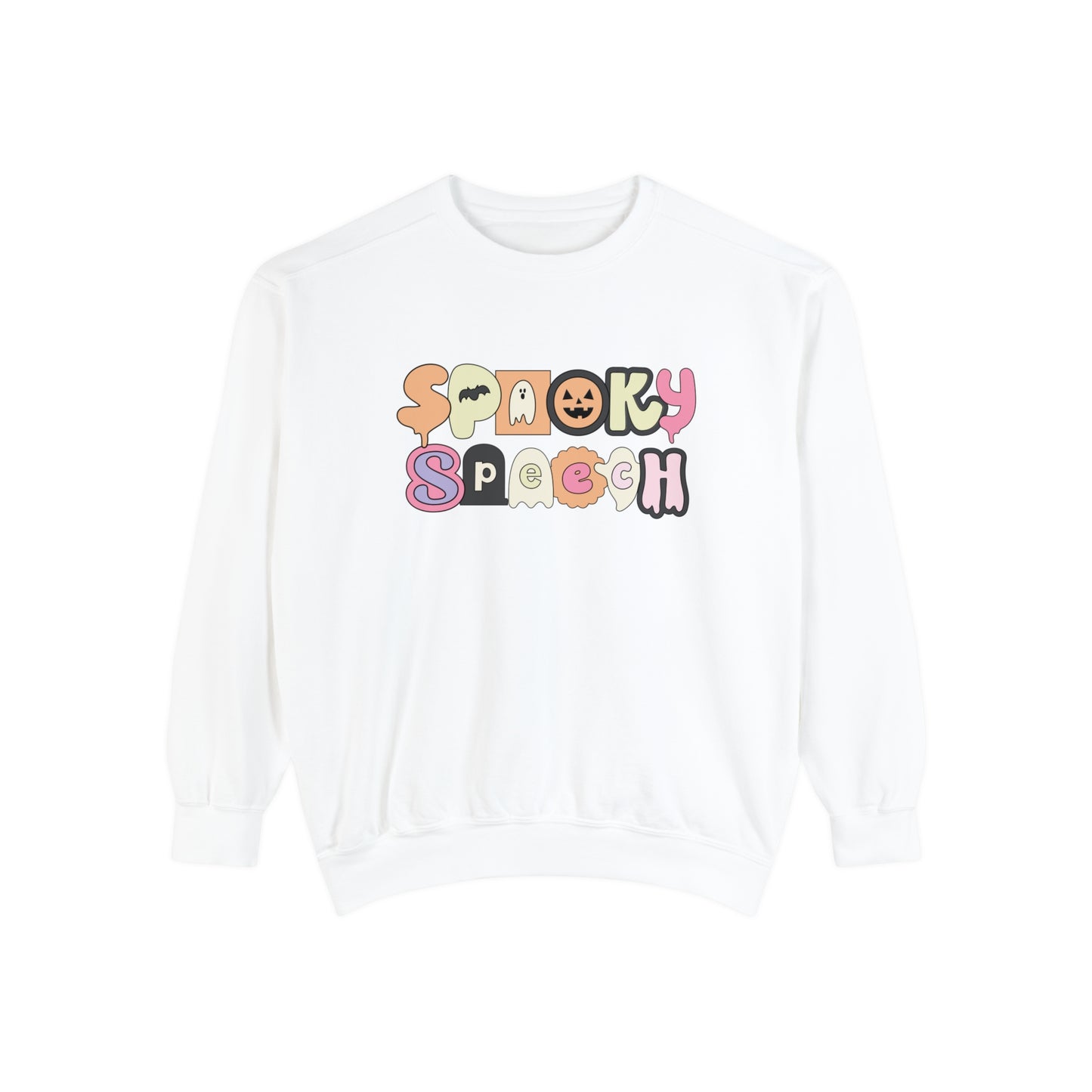 Spooky Speech Retro Comfort Colors Sweatshirt