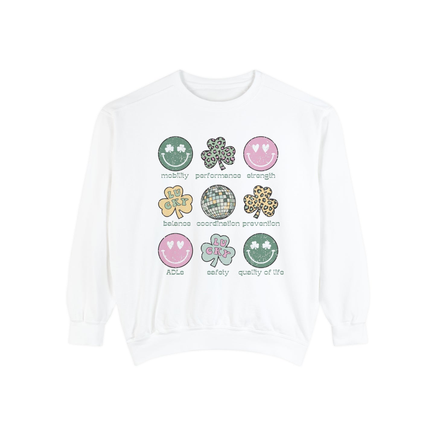 St. Patrick's PT Scope Distressed Comfort Colors Sweatshirt