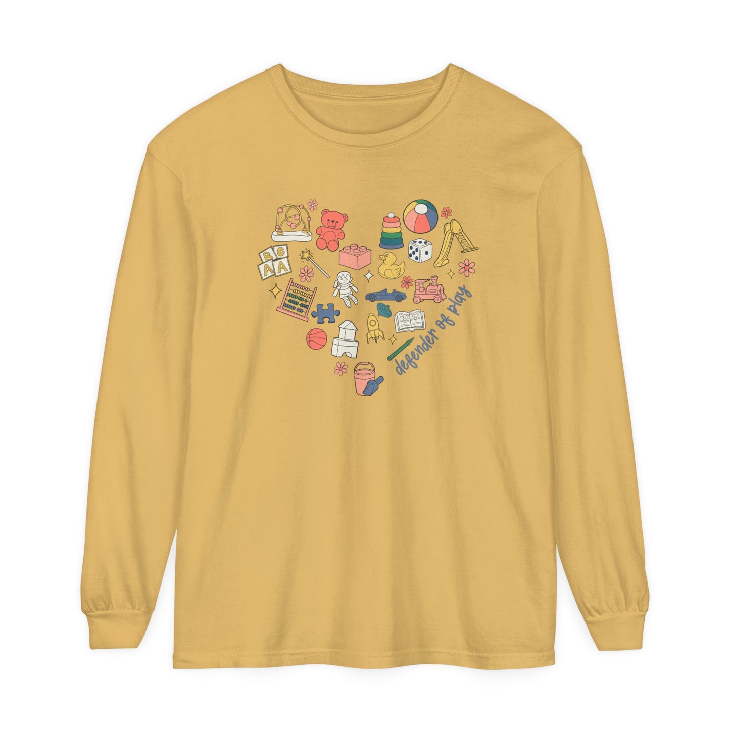 Defender of Play Long Sleeve Comfort Colors T-shirt
