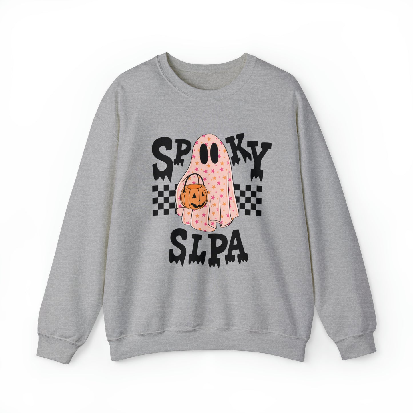 Spooky SLPA Checkerboard Crewneck Sweatshirt