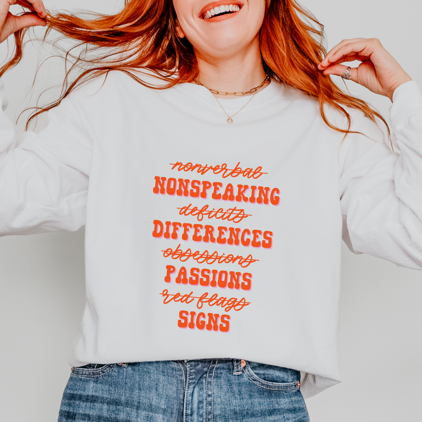 Neurodiversity Terms Long Sleeve Comfort Colors T-Shirt