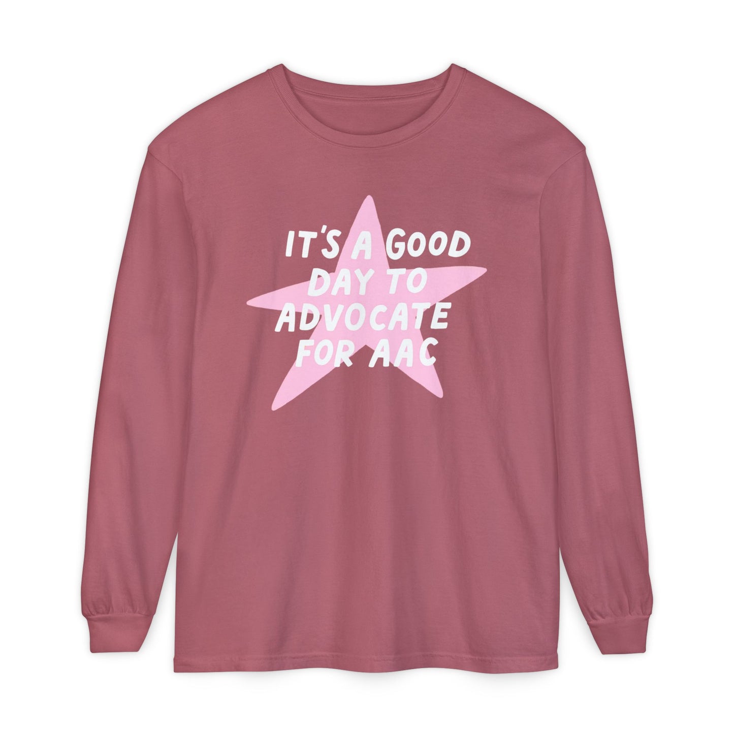 Advocate for AAC Star Long Sleeve Comfort Colors T-Shirt