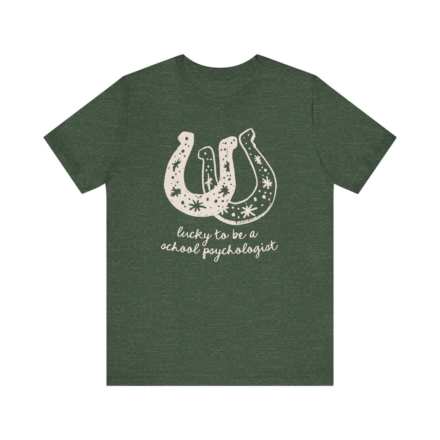 Lucky School Psychologist Horseshoe Jersey T-Shirt