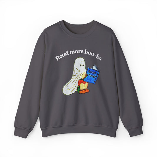 Read More Boo-ks Distressed Crewneck Sweatshirt
