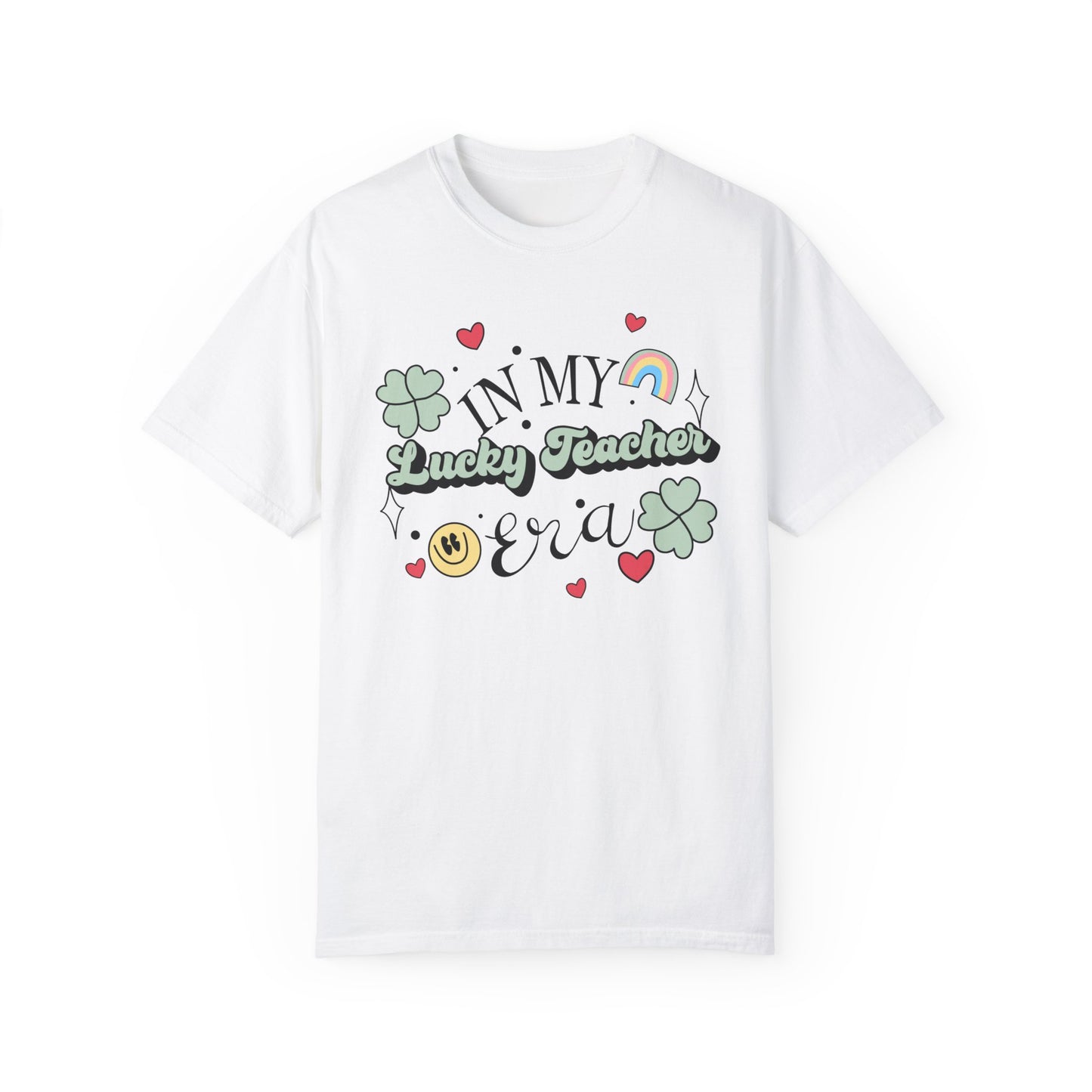 In My Lucky Teacher Era Comfort Colors T-Shirt