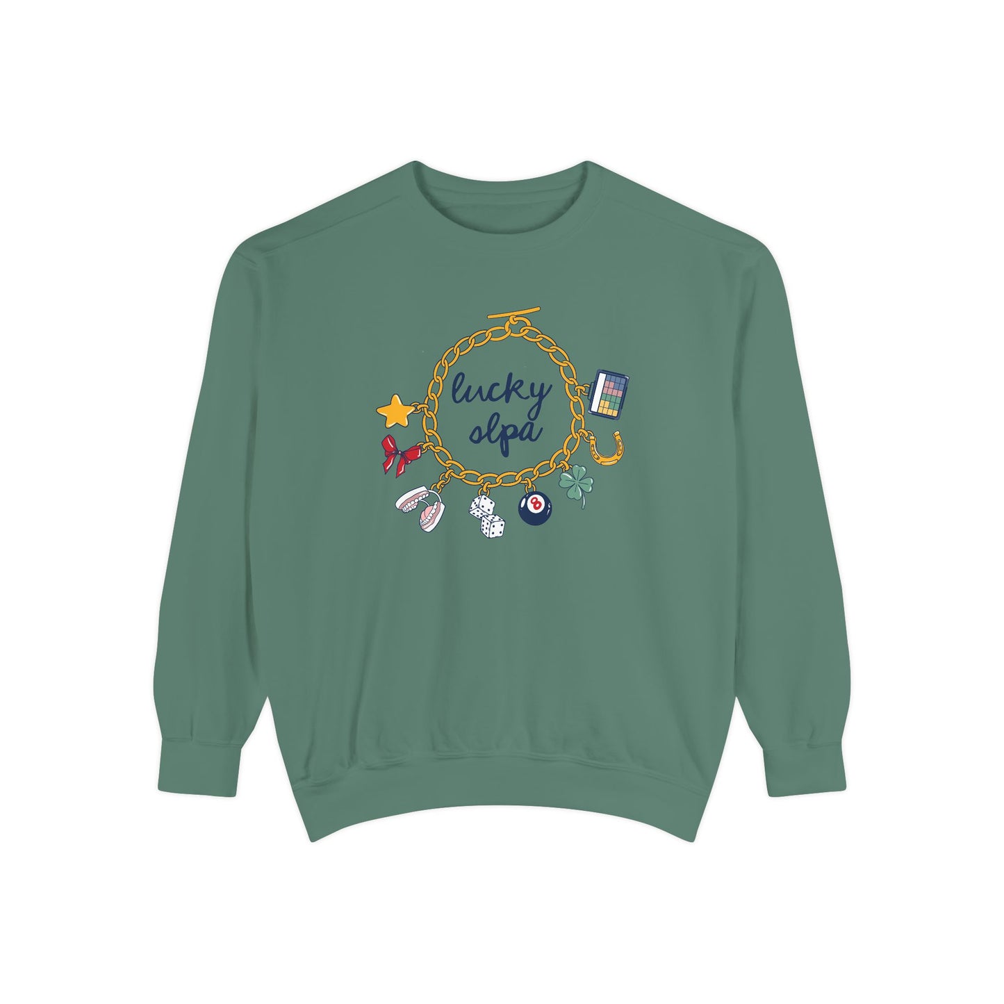 Lucky SLPA Charm Bracelet Comfort Colors Sweatshirt