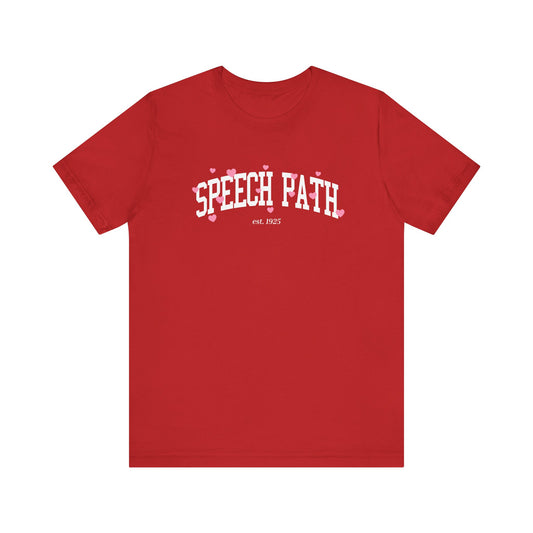 Speech Path Varsity Hearts Jersey T-Shirt