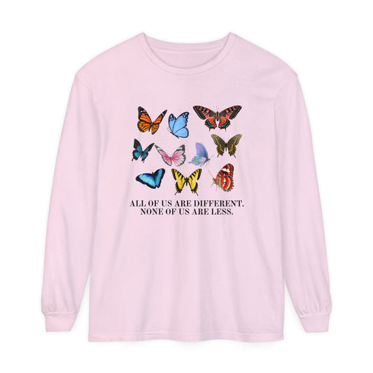 All of Us Are Different Long Sleeve Comfort Colors T-Shirt