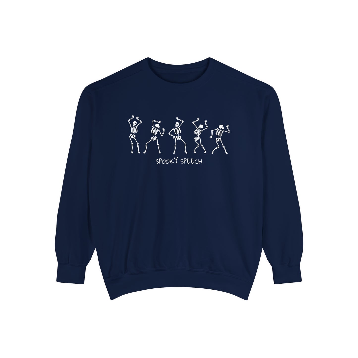 Spooky Speech Skeletons Comfort Colors Sweatshirt