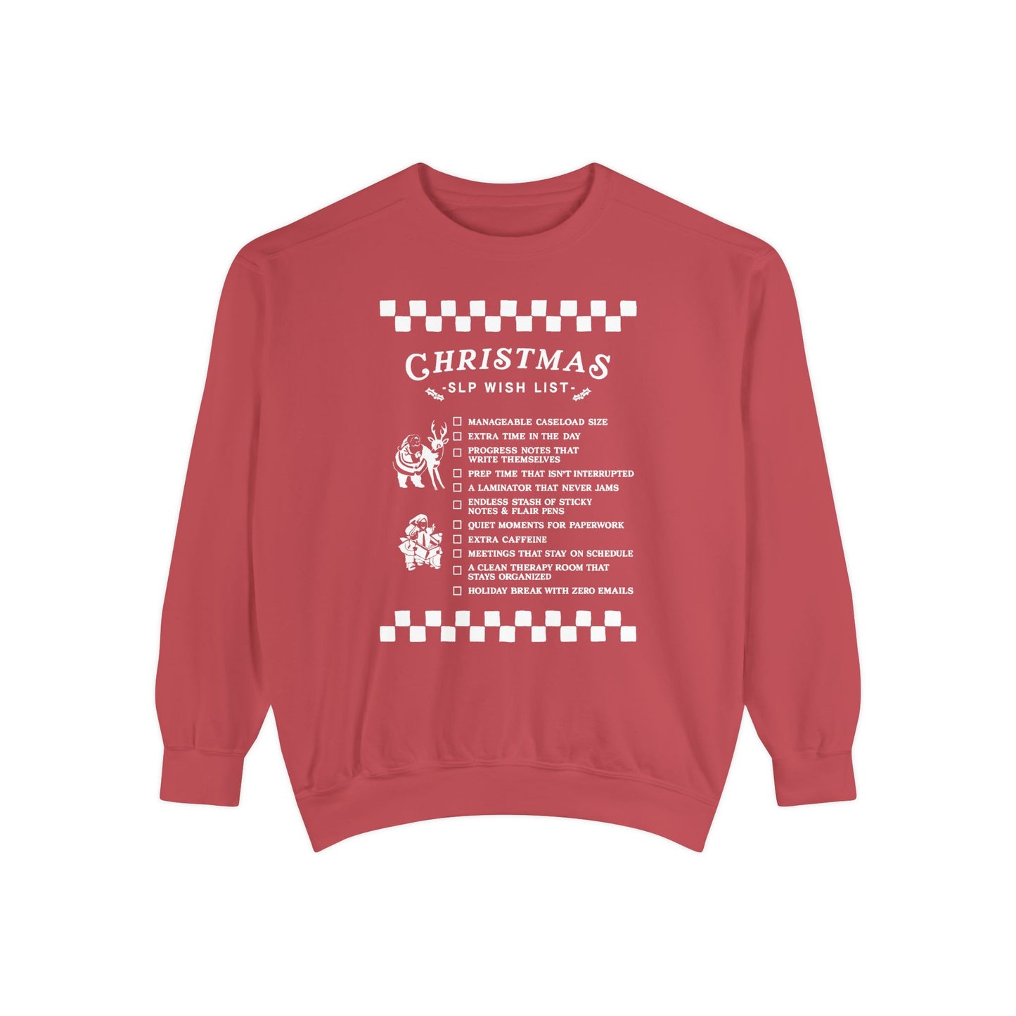 Christmas SLP Wish List Comfort Colors Sweatshirt