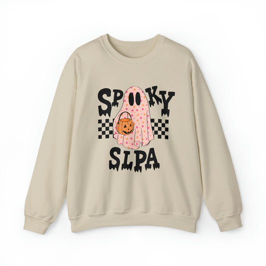 Spooky SLPA Checkerboard Crewneck Sweatshirt