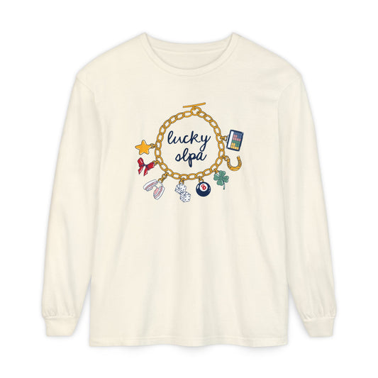 Lucky SLPA Charm Bracelet Long Sleeve Comfort Colors T-Shirt