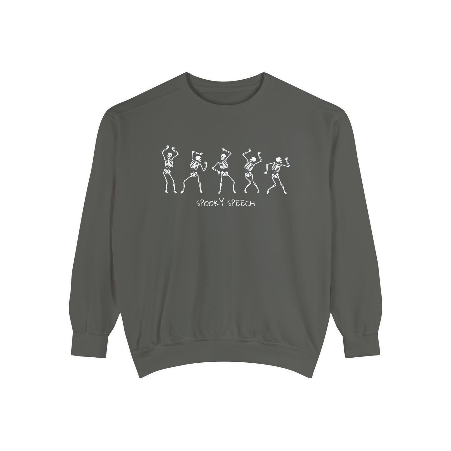 Spooky Speech Skeletons Comfort Colors Sweatshirt