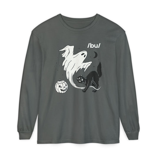 Boo Phonetic Spooky Long Sleeve Comfort Colors T-Shirt