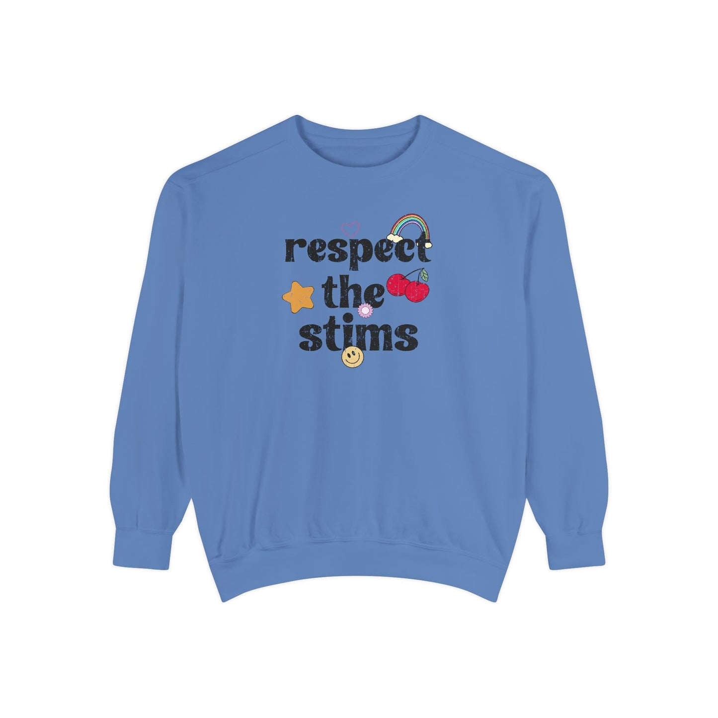 Respect The Stims Distressed Comfort Colors Sweatshirt