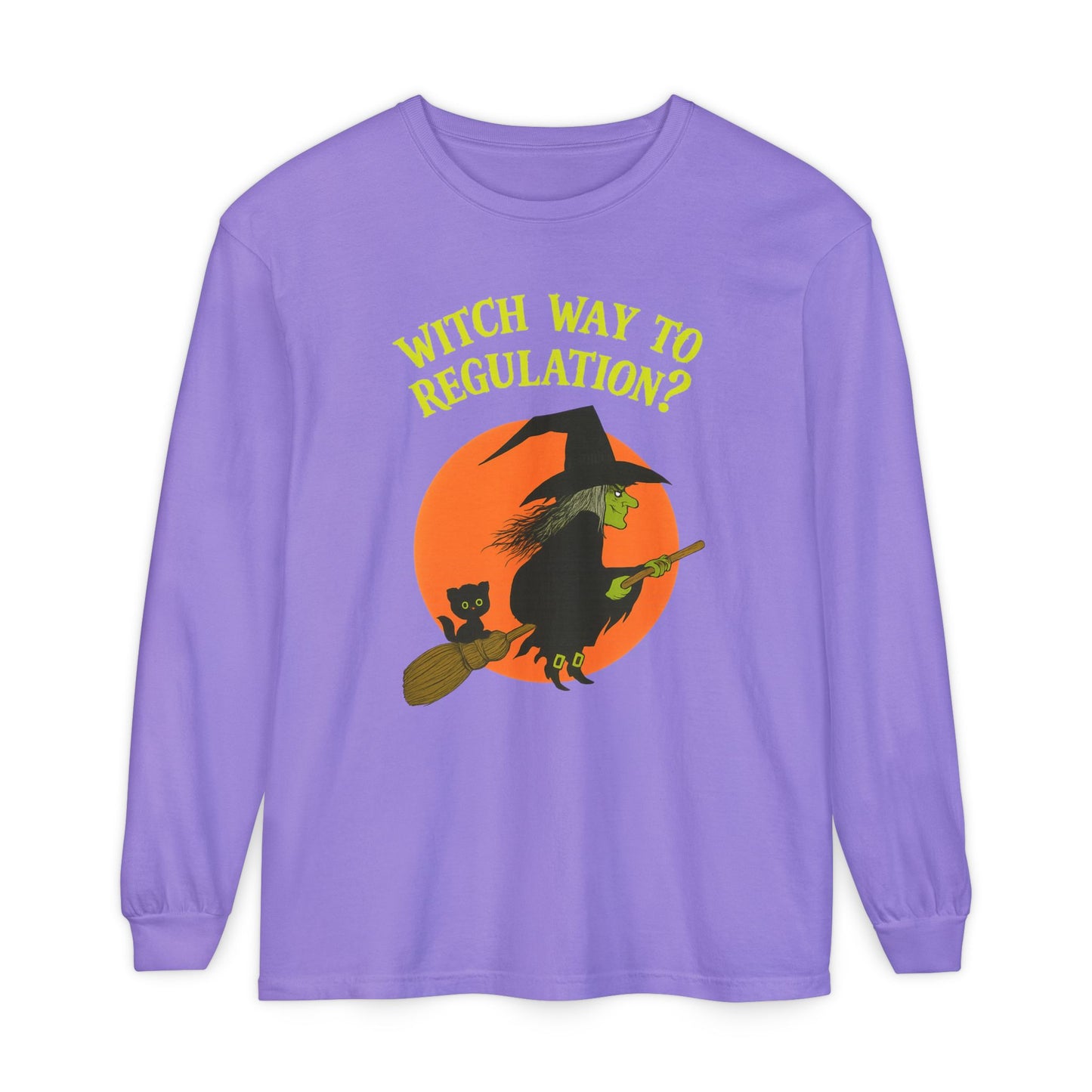 Witch Way to Regulation Long Sleeve Comfort Colors T-Shirt