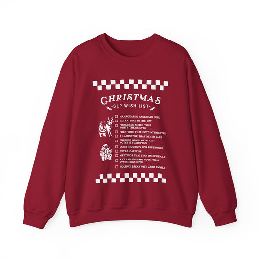 Christmas SLP Wish List Crewneck Sweatshirt