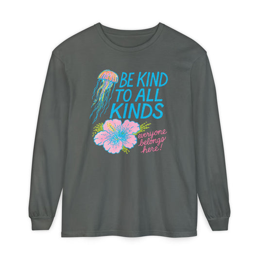 Tropical Be Kind Long Sleeve Comfort Colors T-Shirt