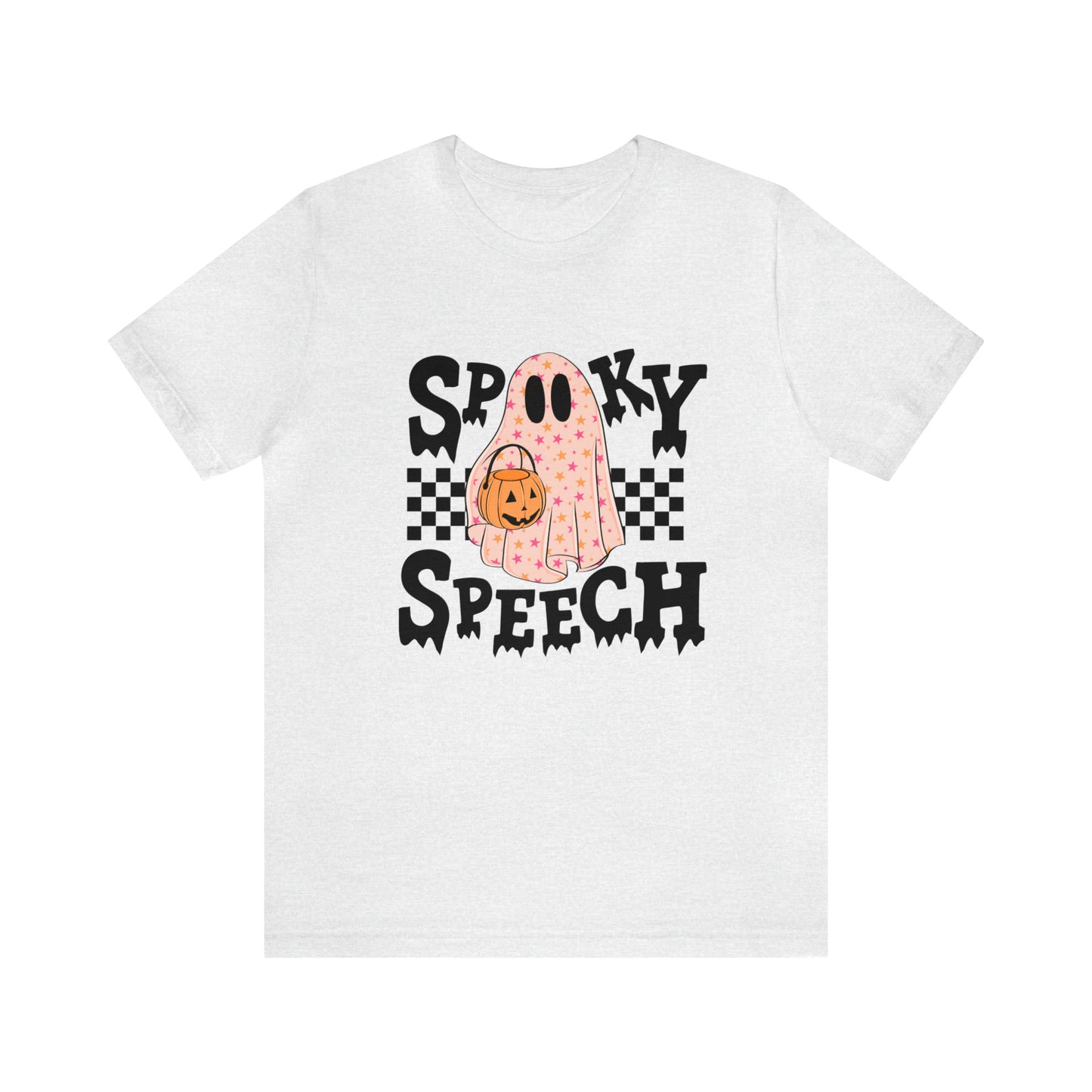 Spooky Speech Checkerboard Jersey T-Shirt