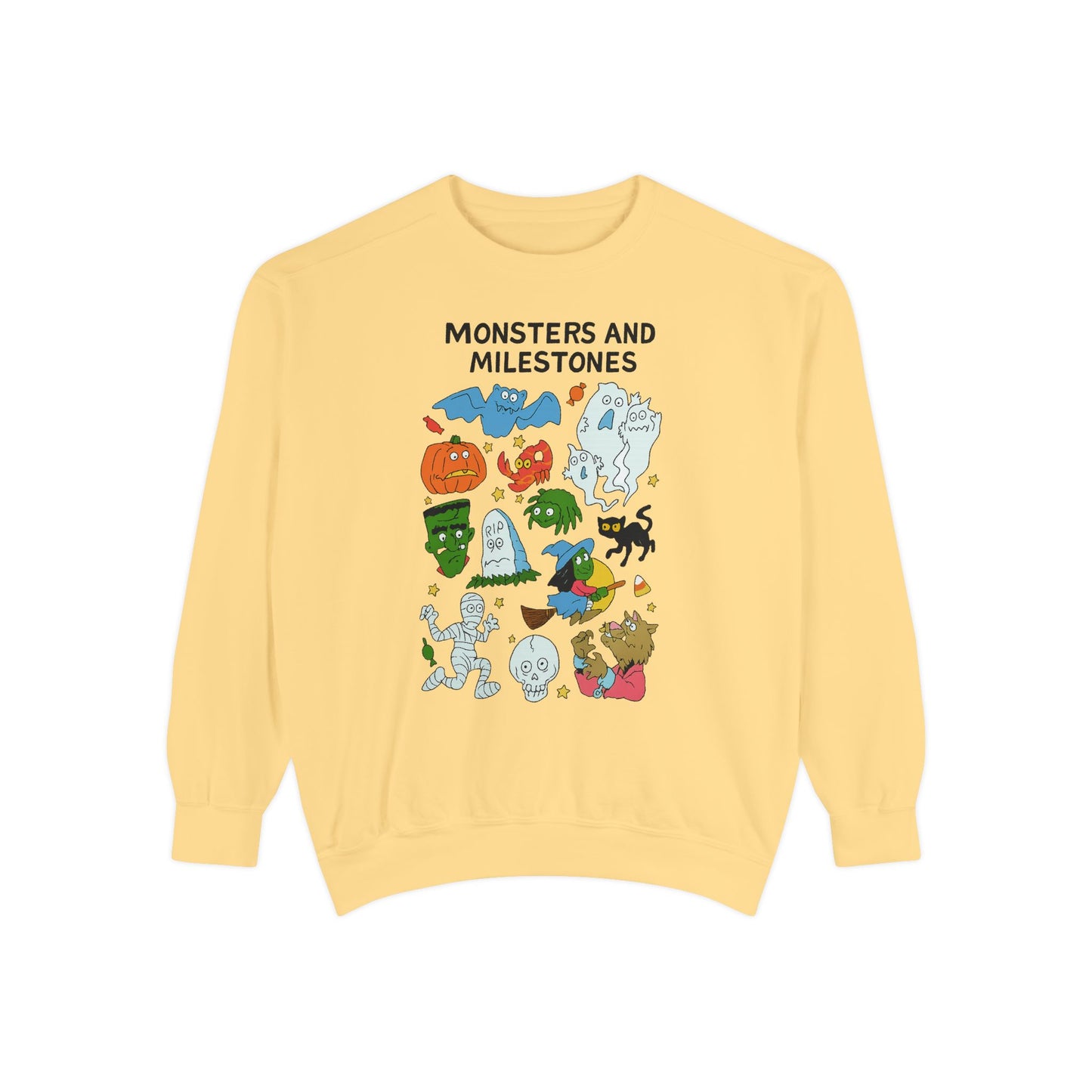 Monsters and Milestones Comfort Colors Sweatshirt