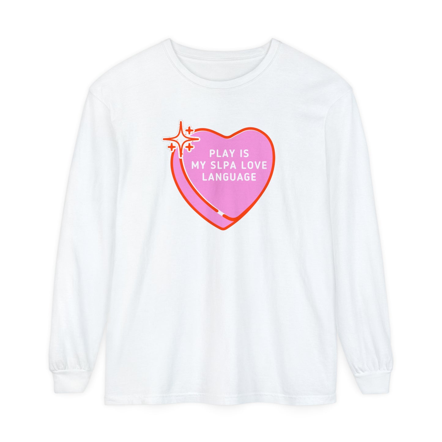 Play Is My SLPA Love Language Long Sleeve Comfort Colors T-Shirt