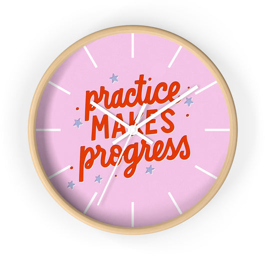Practice Makes Progress Wall Clock
