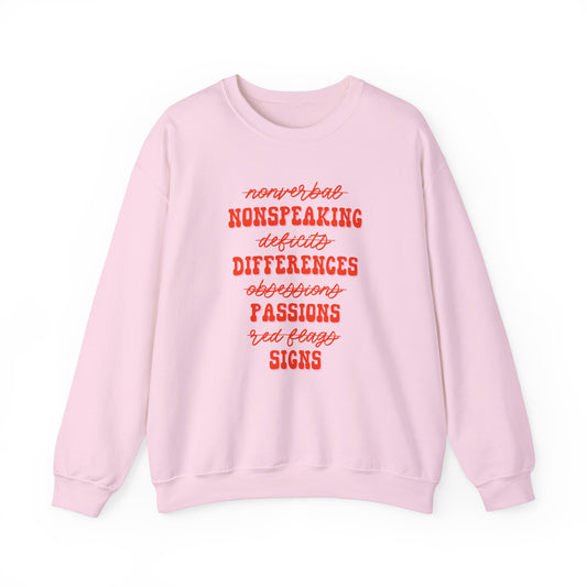 Neurodiversity Terms Crewneck Sweatshirt