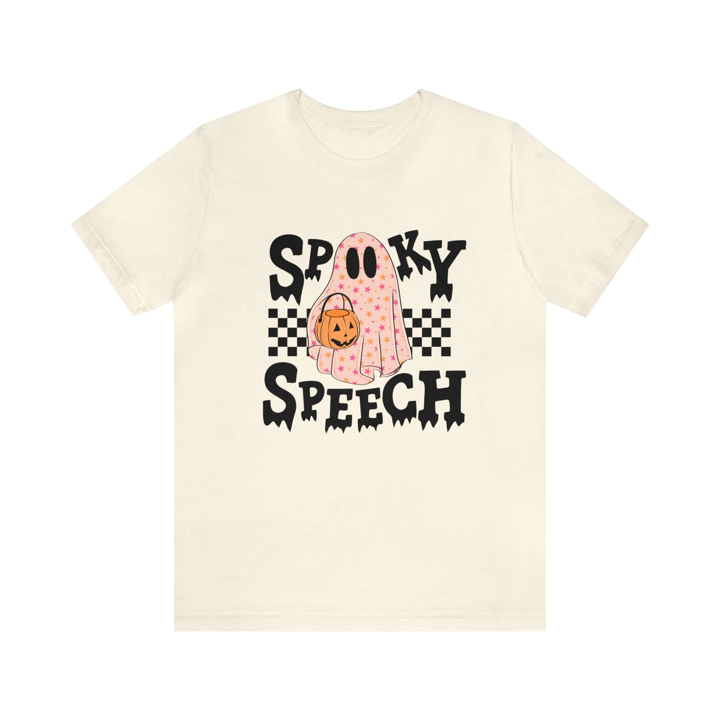 Spooky Speech Checkerboard Jersey T-Shirt