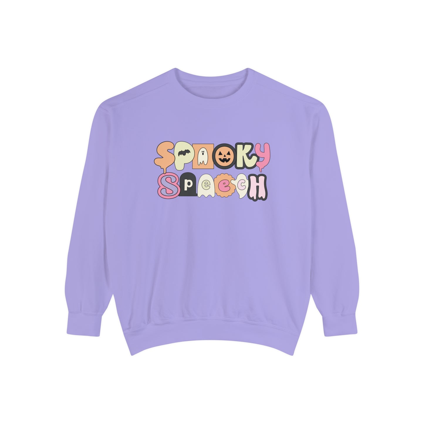 Spooky Speech Retro Comfort Colors Sweatshirt