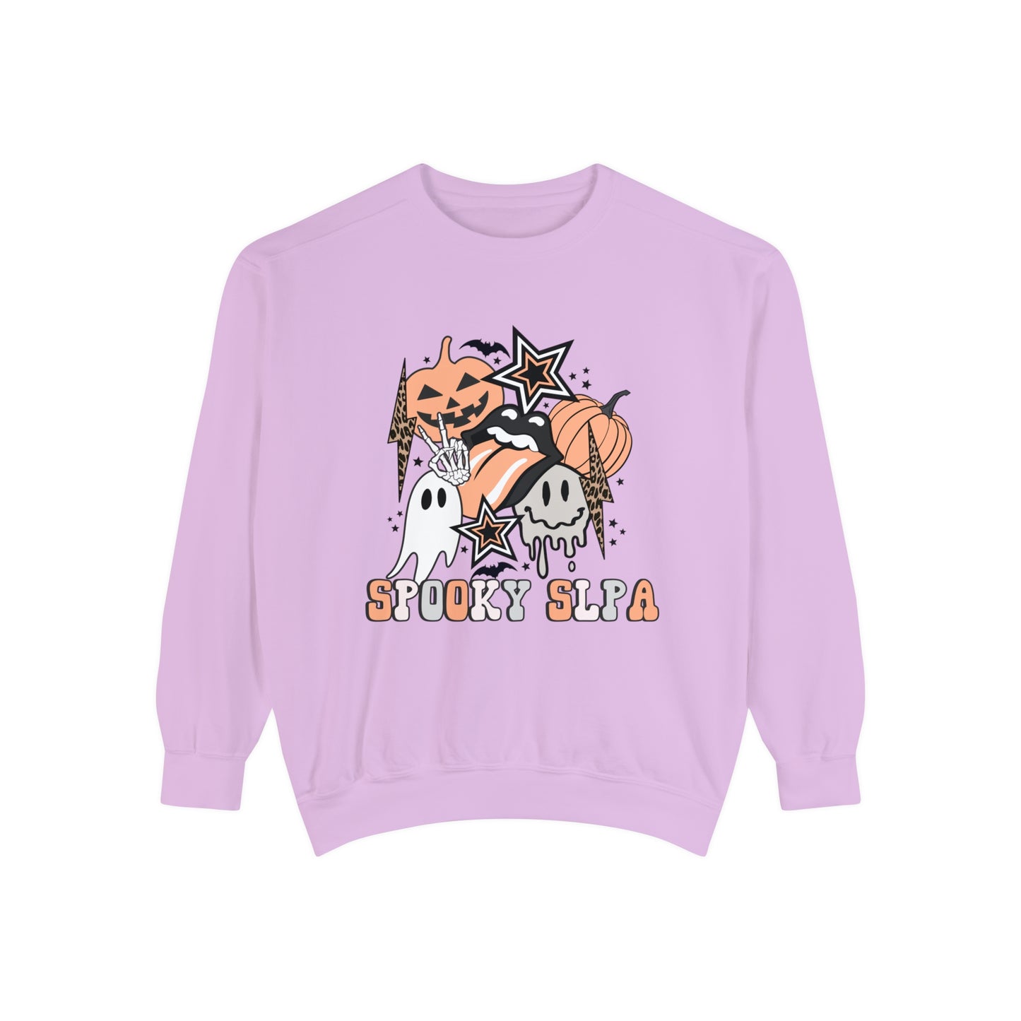 Spooky SLPA Retro Halloween Comfort Colors Sweatshirt