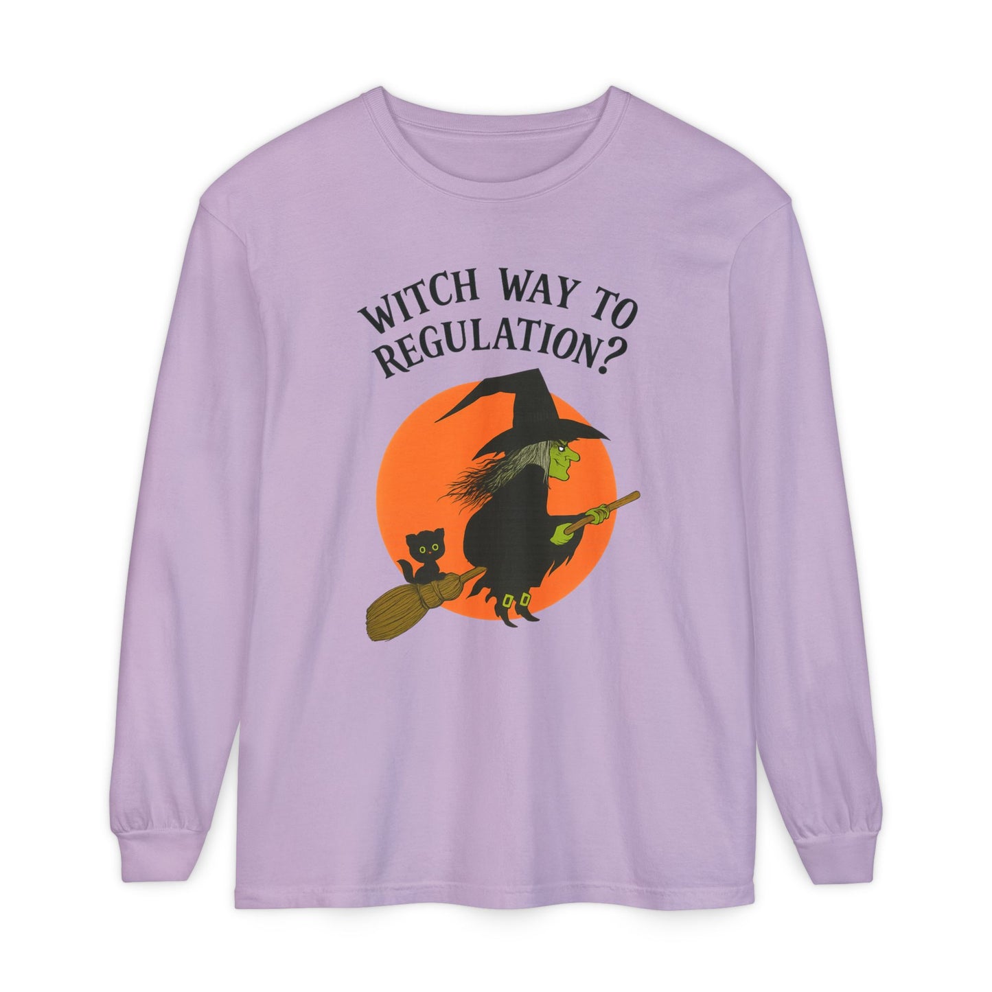 Witch Way to Regulation Long Sleeve Comfort Colors T-Shirt