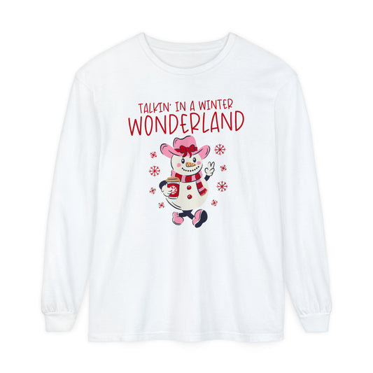 Talkin' in a Winter Wonderland Long Sleeve Comfort Colors T-Shirt