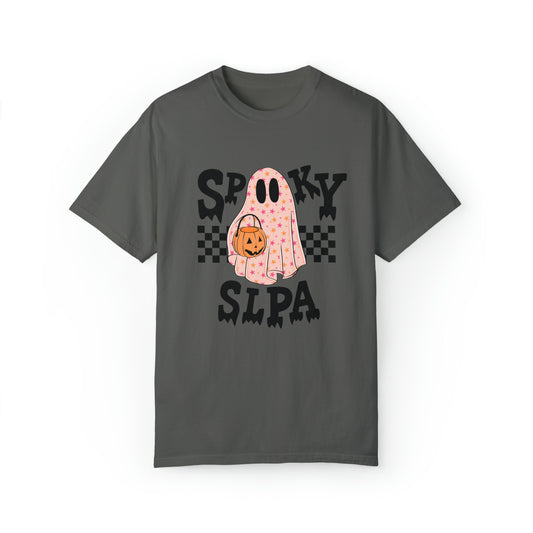 Spooky SLPA Checkerboard Comfort Colors T-Shirt