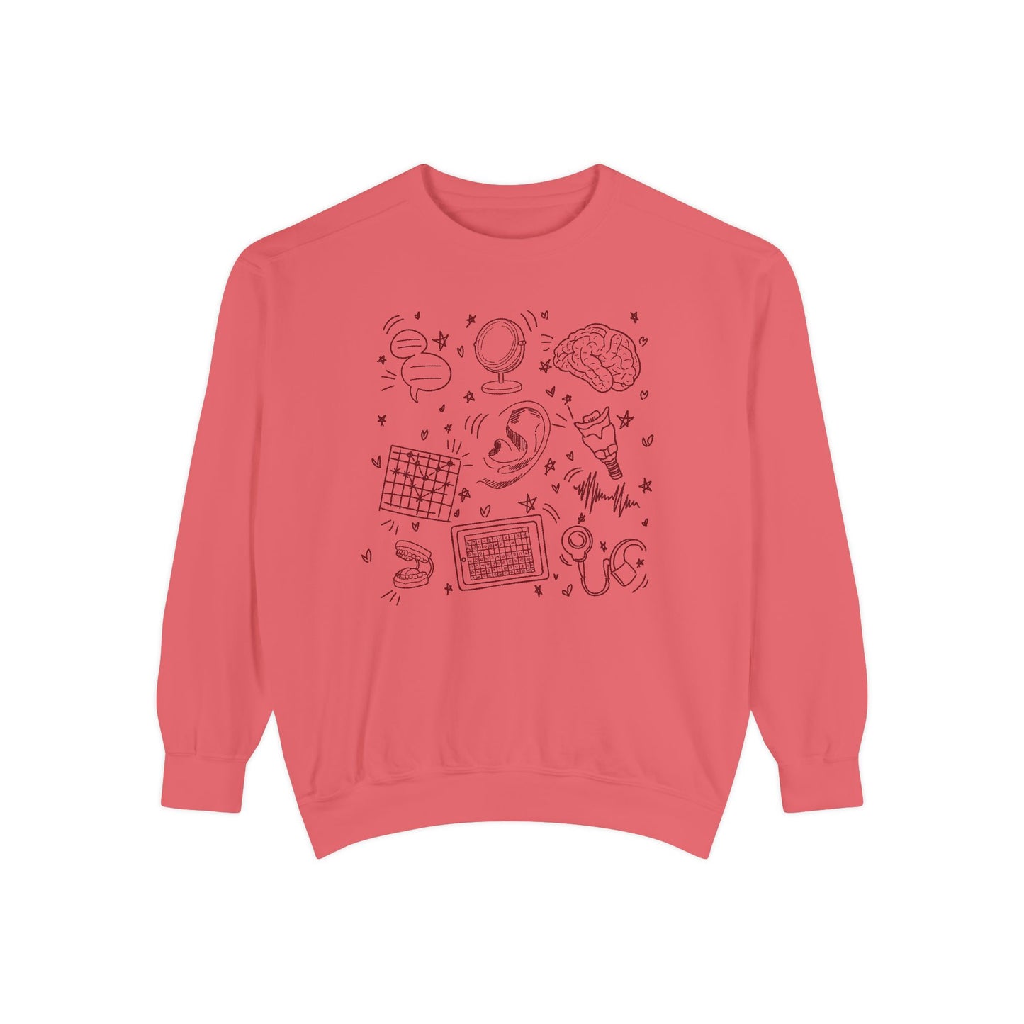 Speech & Hearing Doodles Comfort Colors Sweatshirt