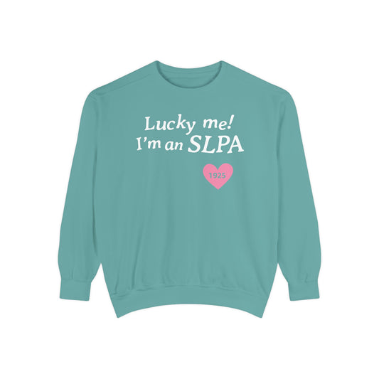 Lucky Me I'm an SLPA Comfort Colors Sweatshirt