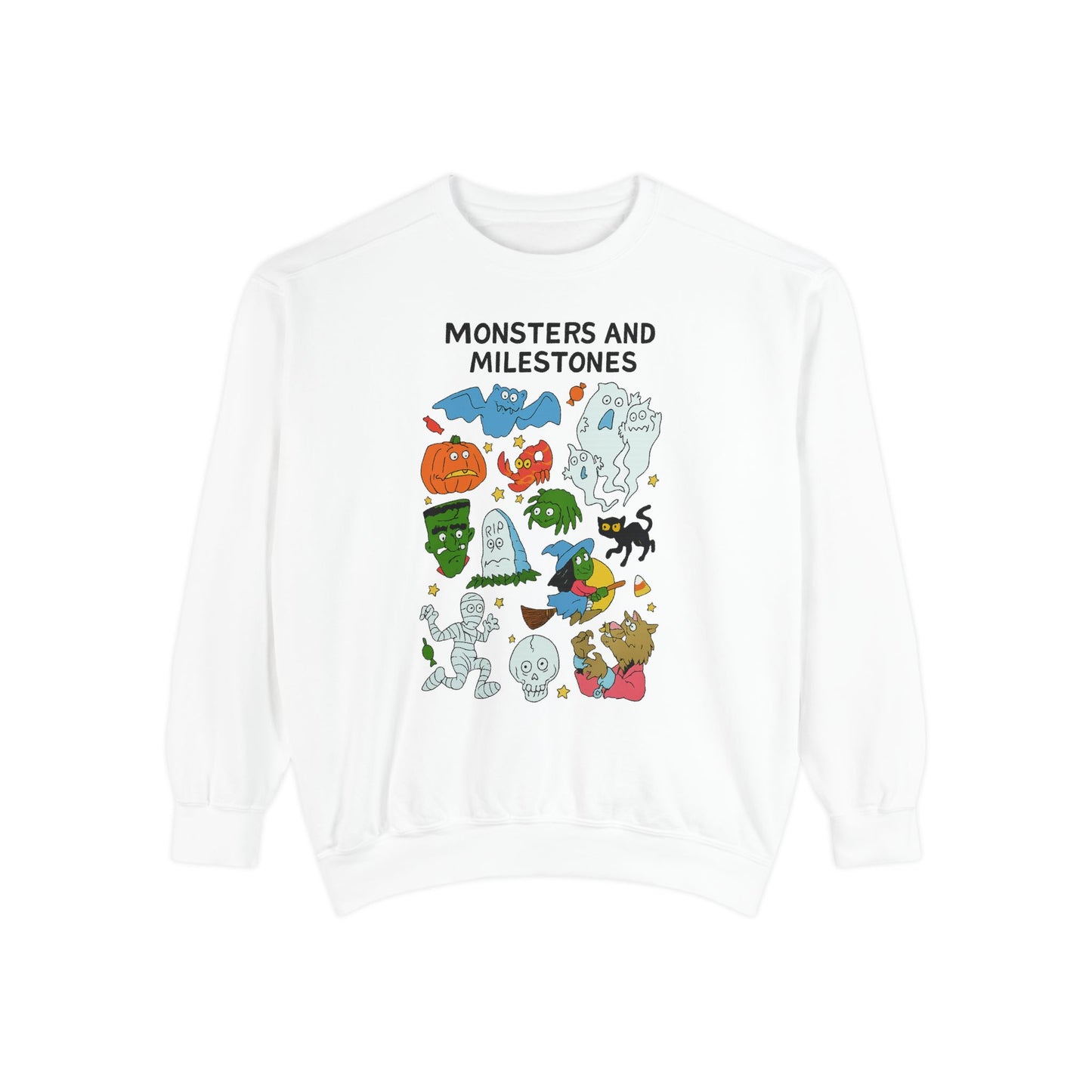 Monsters and Milestones Comfort Colors Sweatshirt
