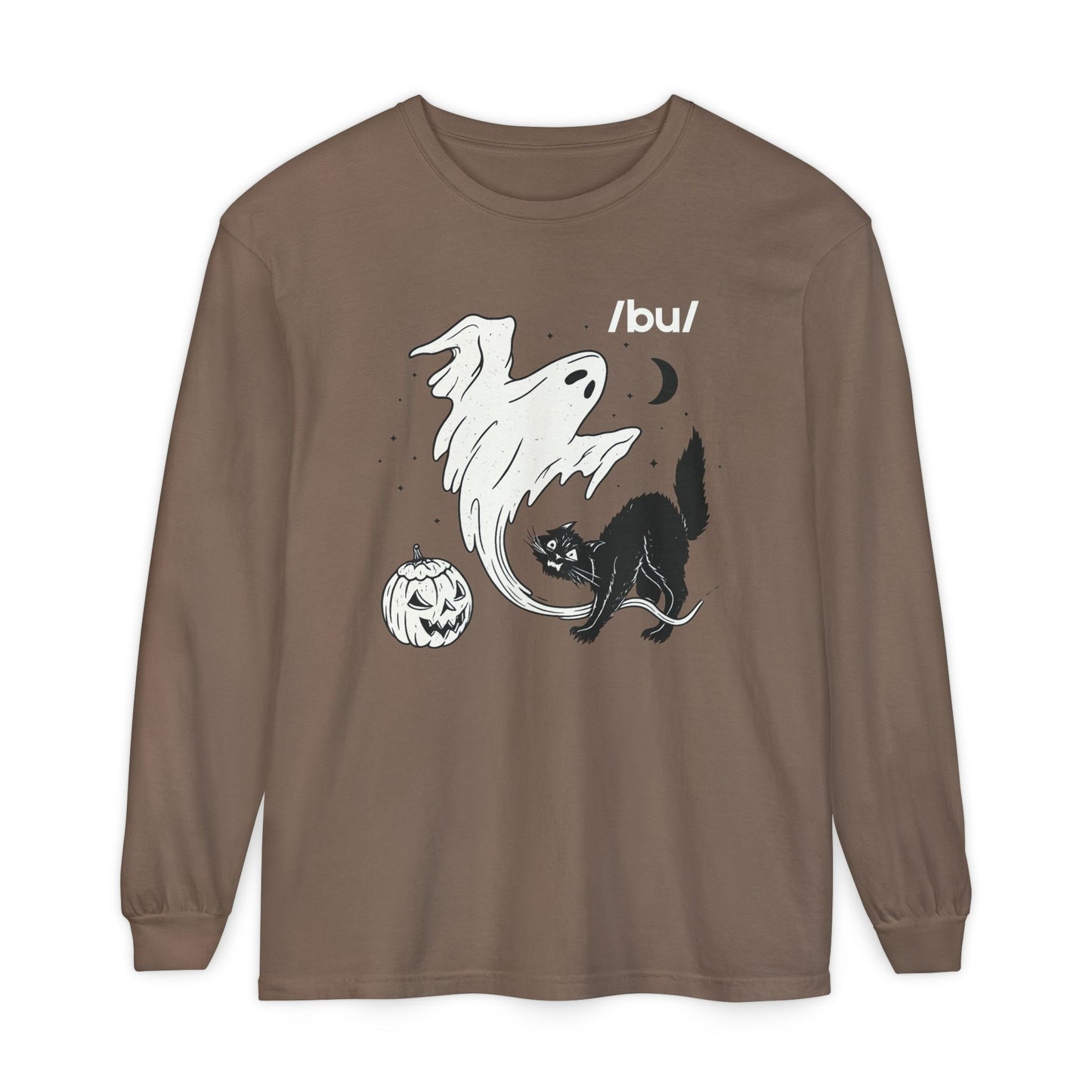 Boo Phonetic Spooky Long Sleeve Comfort Colors T-Shirt