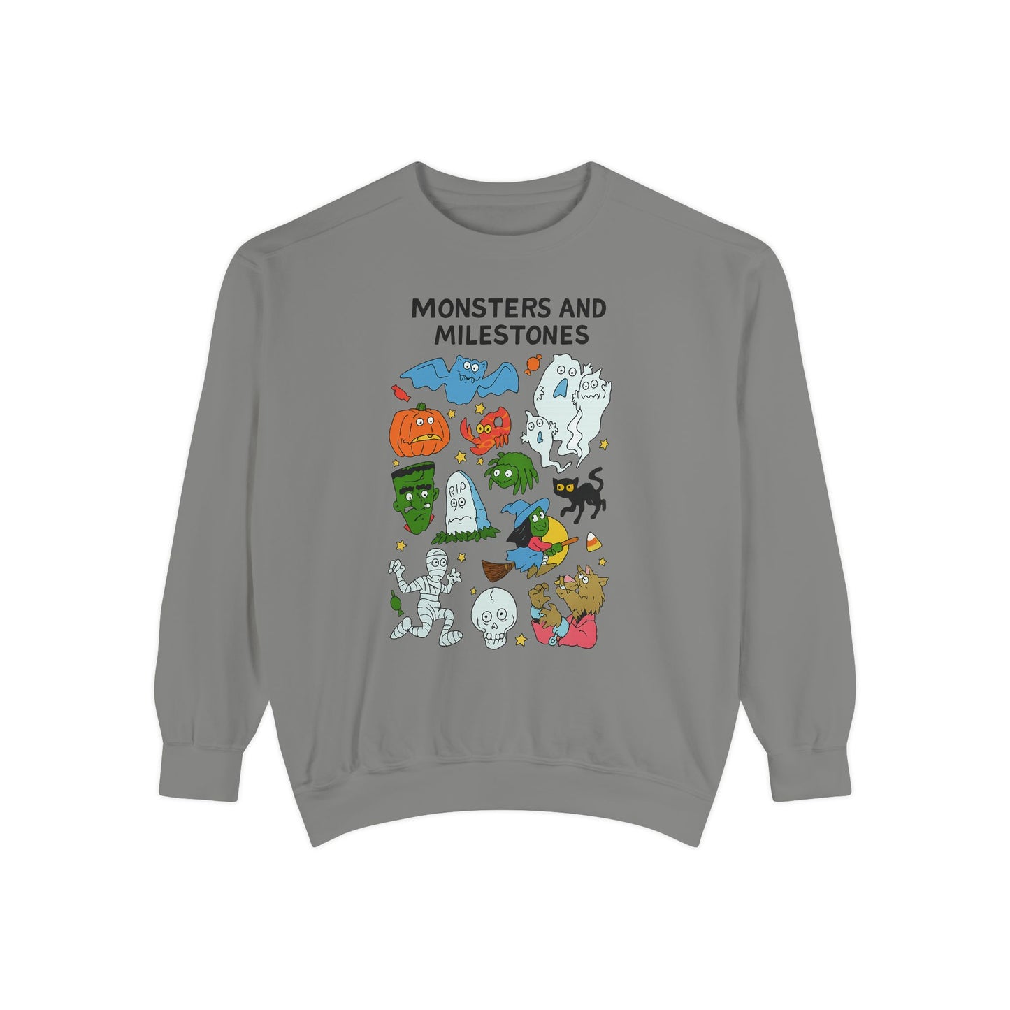 Monsters and Milestones Comfort Colors Sweatshirt