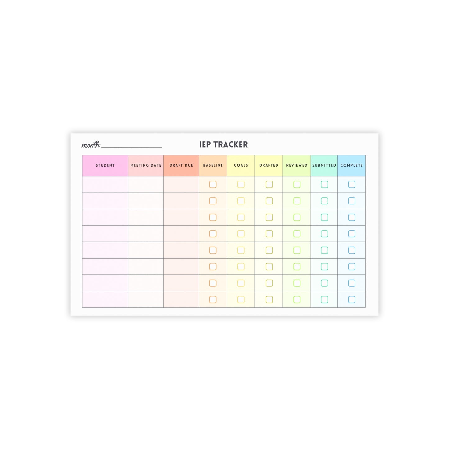 IEP Tracker Post-it® Note Pad