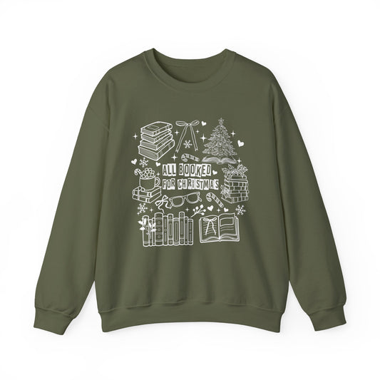 All Booked for Christmas Crewneck Sweatshirt