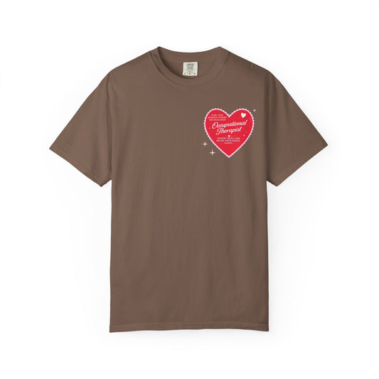 OT Heart Patch Comfort Colors T-Shirt | Front and Back Print