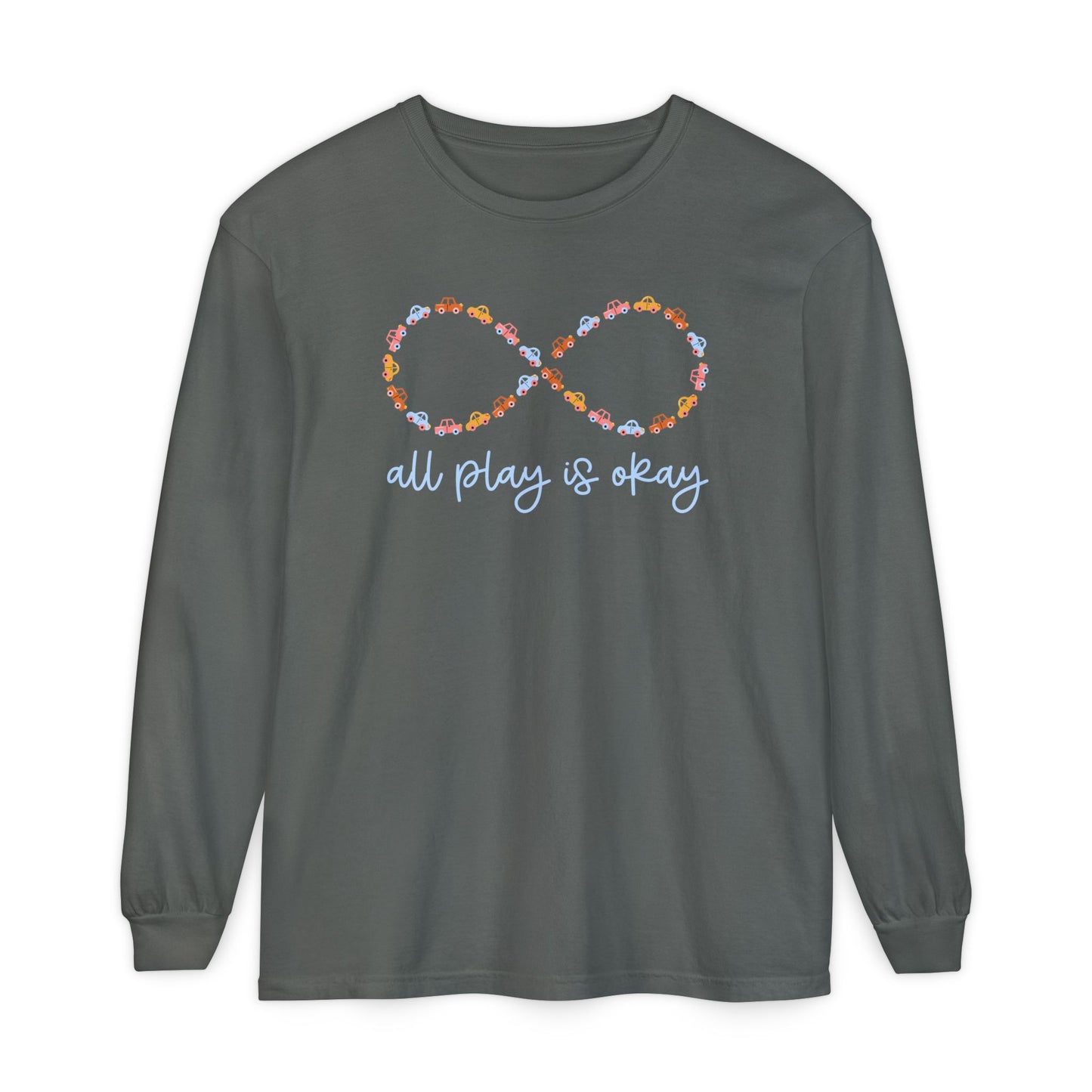 All Play Is Okay Long Sleeve Comfort Colors T-shirt
