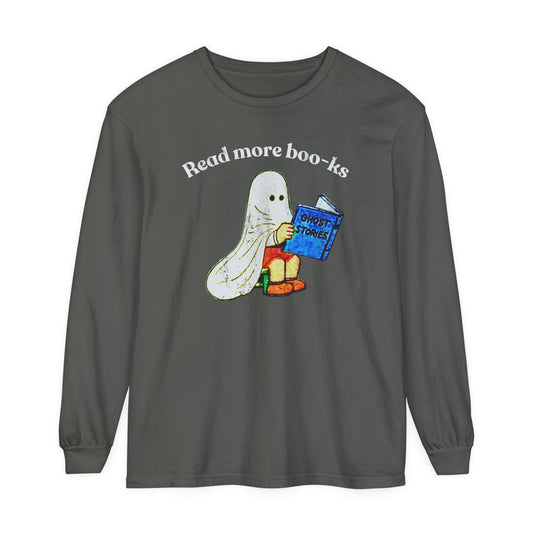 Read More Boo-ks Long Sleeve Comfort Colors T-Shirt