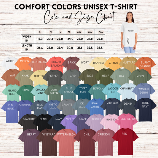 Custom Logo Comfort Colors T-Shirt | Left Chest Print