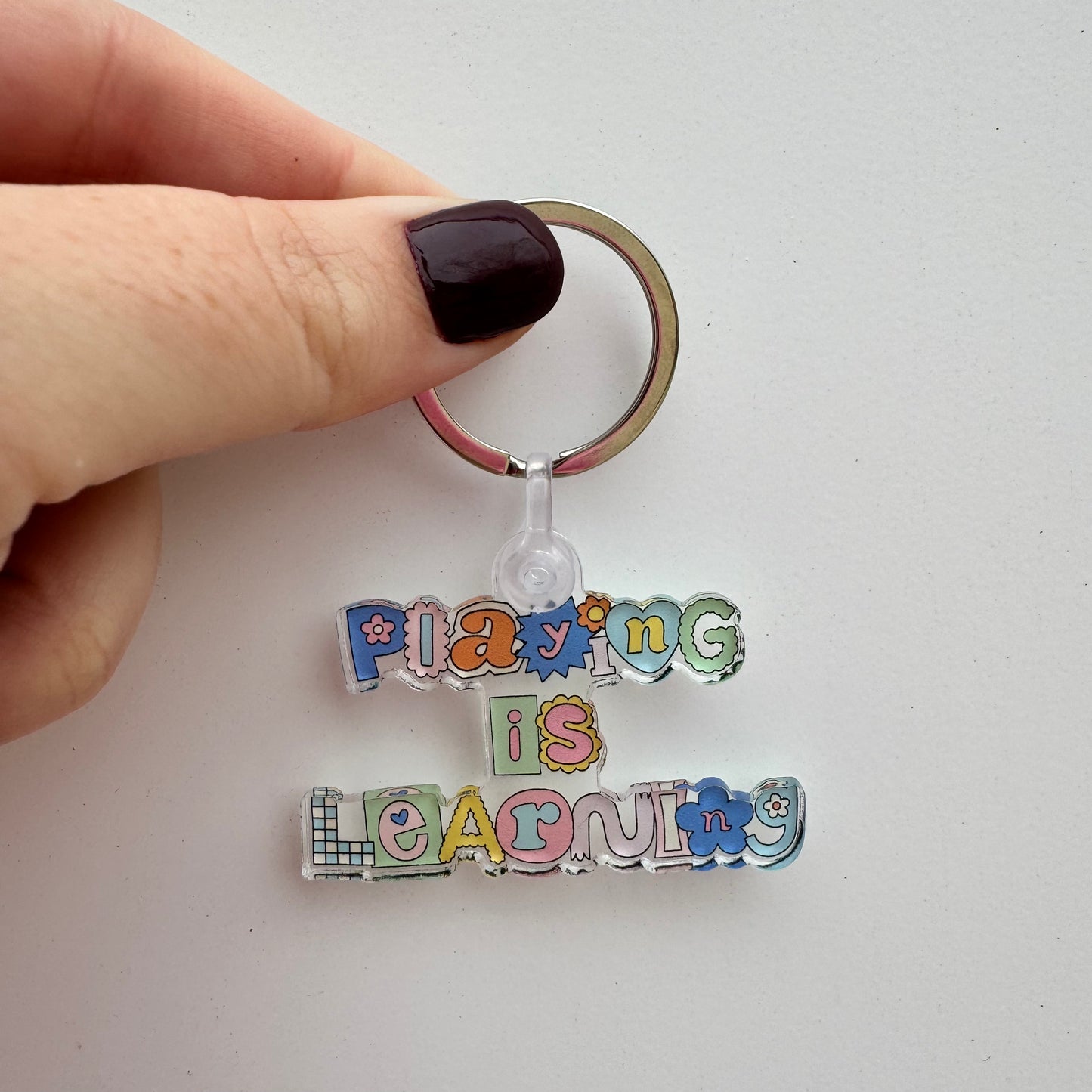 Playing is Learning Keychain